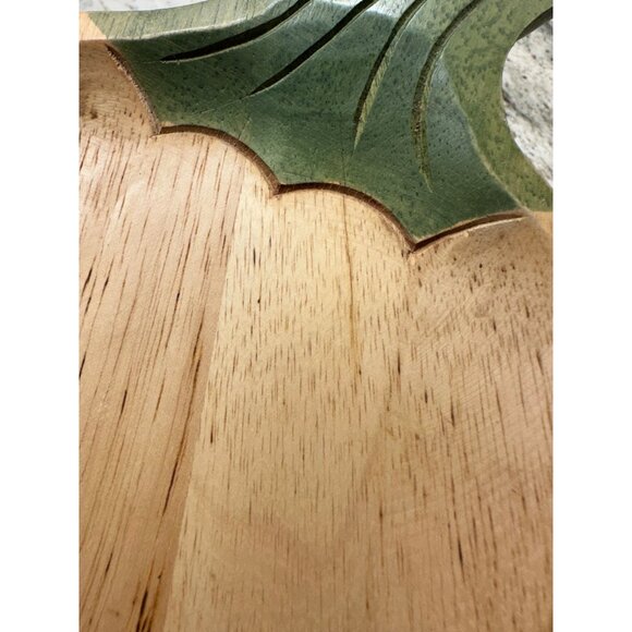 3 VTG Clay Art Handcrafted Wooden Chili Pepper Shaped stackable Serving Trays - Picture 5 of 16